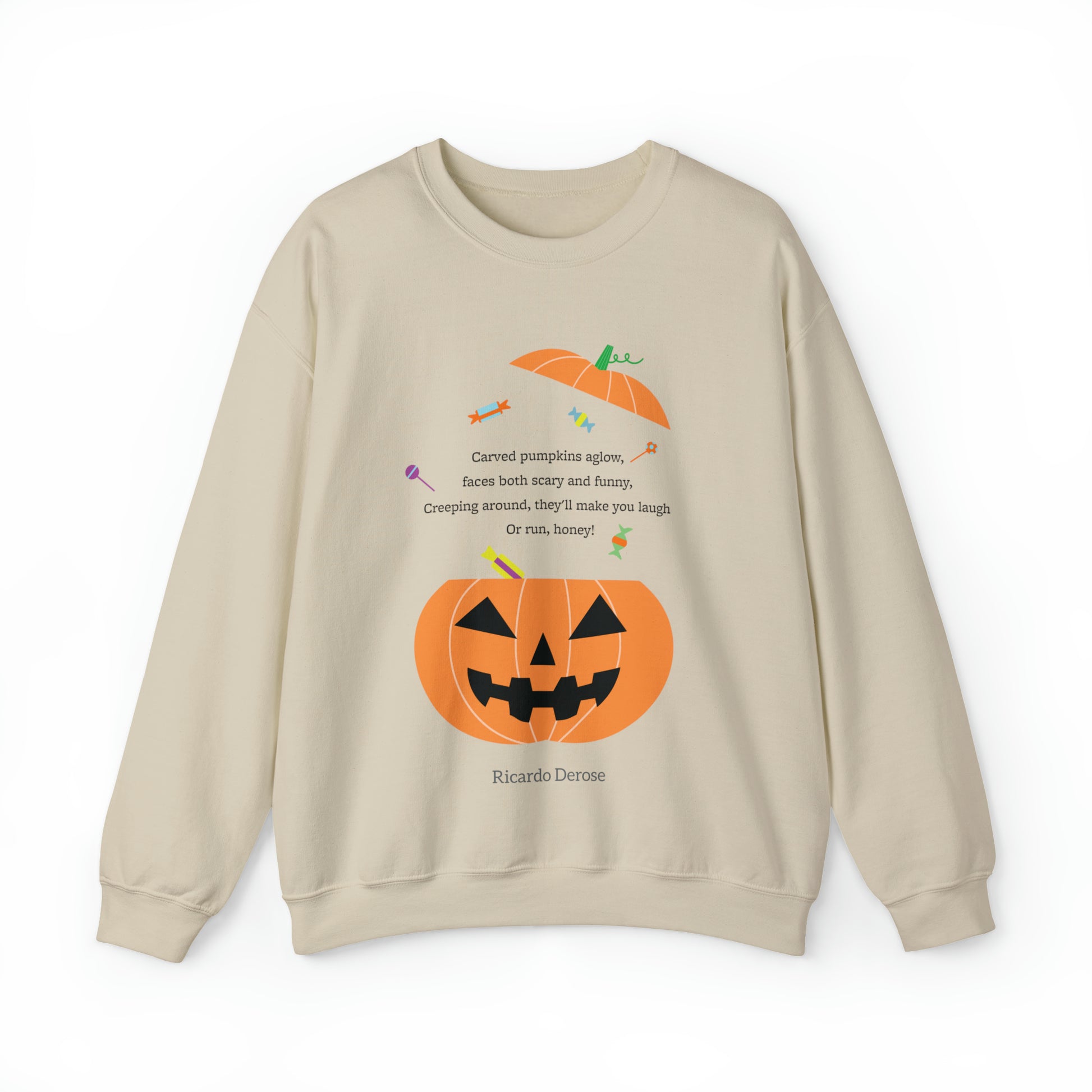 Halloween Jack o Lantern_Unisex Heavy Blend™ Crewneck Sweatshirt - Derose Entertainment 