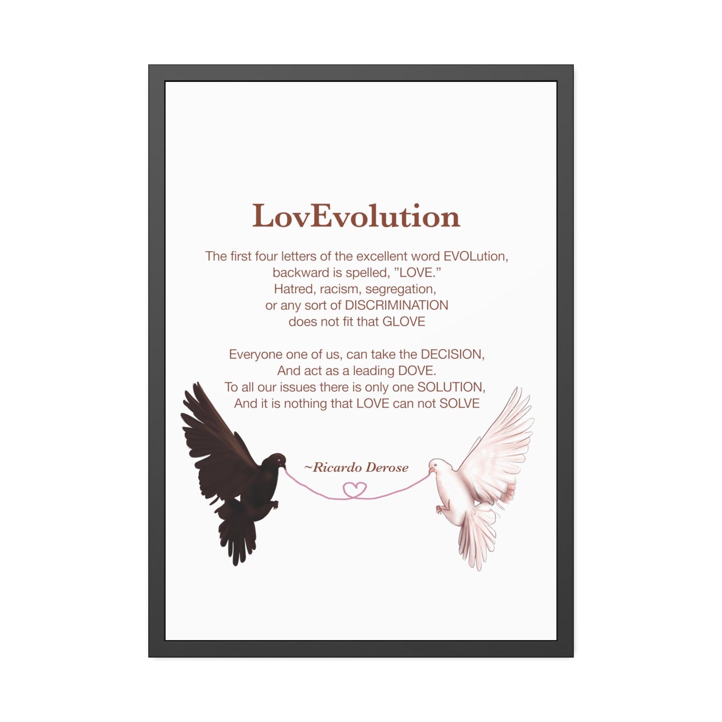 Love evolution Framed Paper Posters