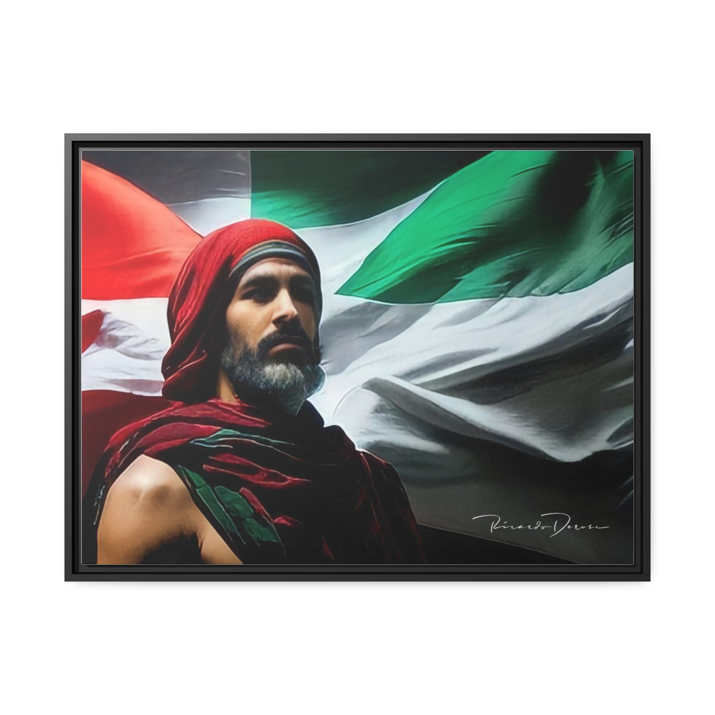 Free Palestine Matte Canvas, Black Frame - Derose Entertainment 