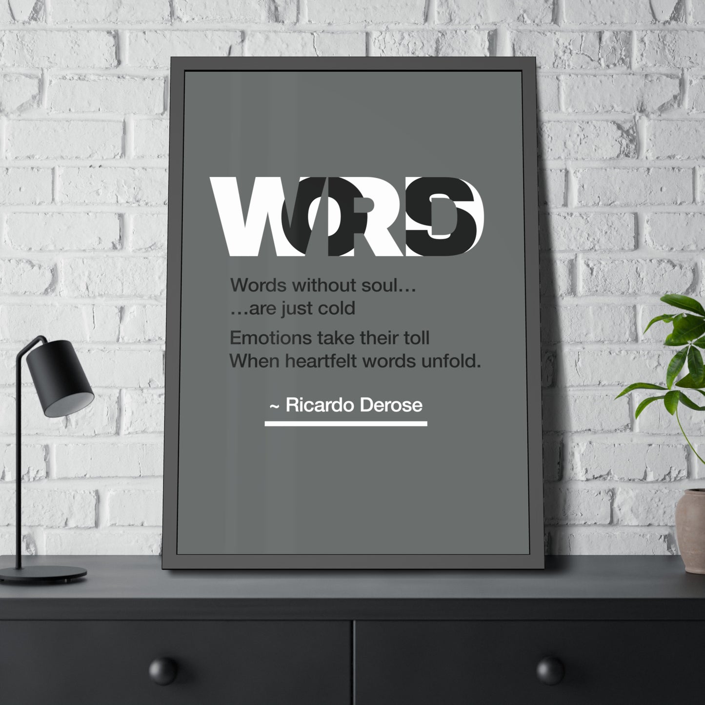 Words Framed Paper Posters