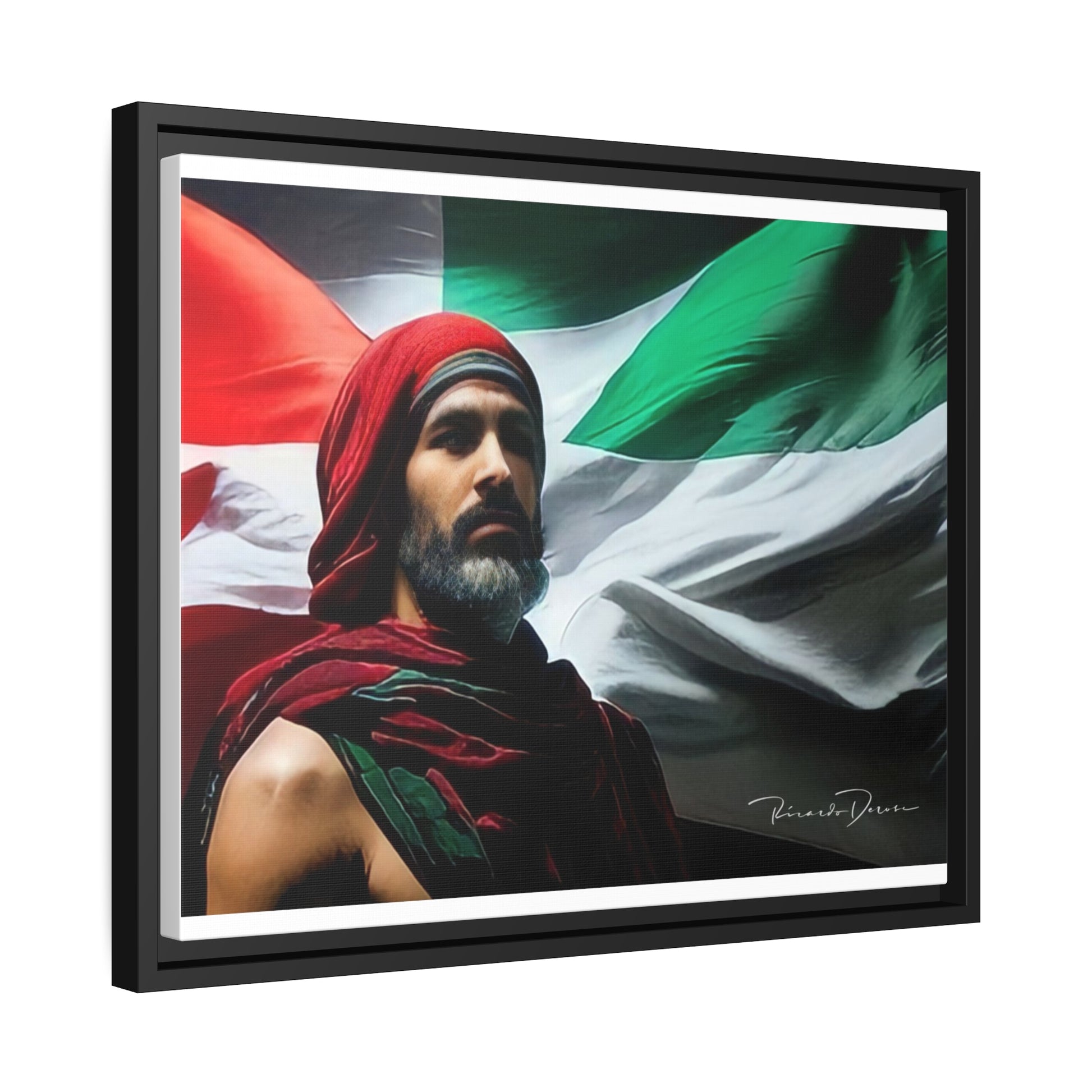 Free Palestine Matte Canvas, Black Frame - Derose Entertainment 