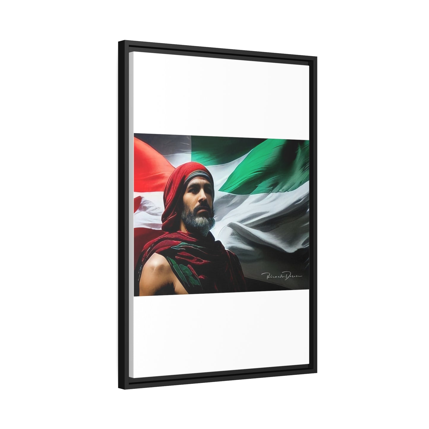 Free Palestine Matte Canvas, Black Frame - Derose Entertainment 