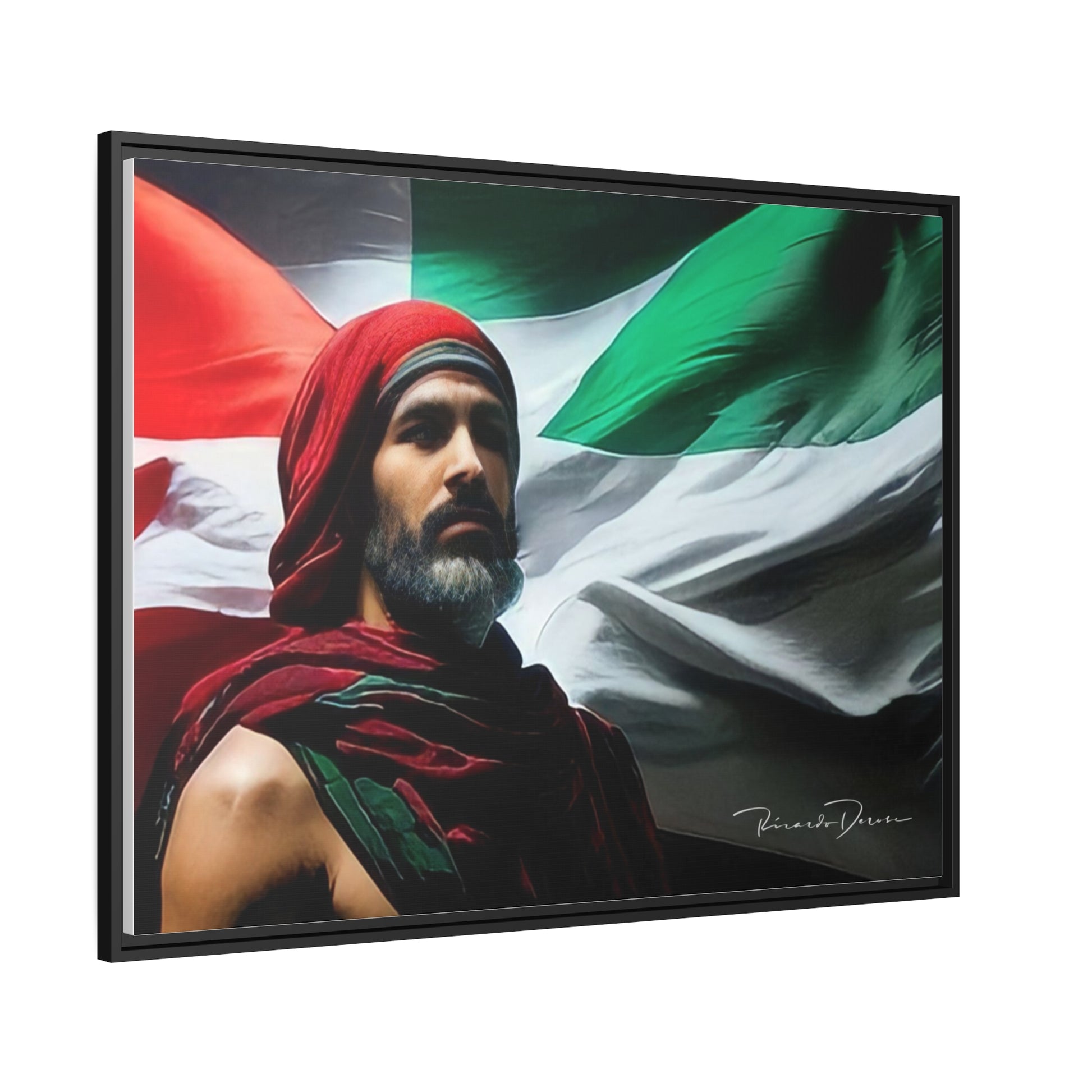 Free Palestine Matte Canvas, Black Frame - Derose Entertainment 