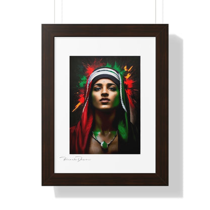 Framed Free Palestine Young Man Vertical Poster - Derose Entertainment 