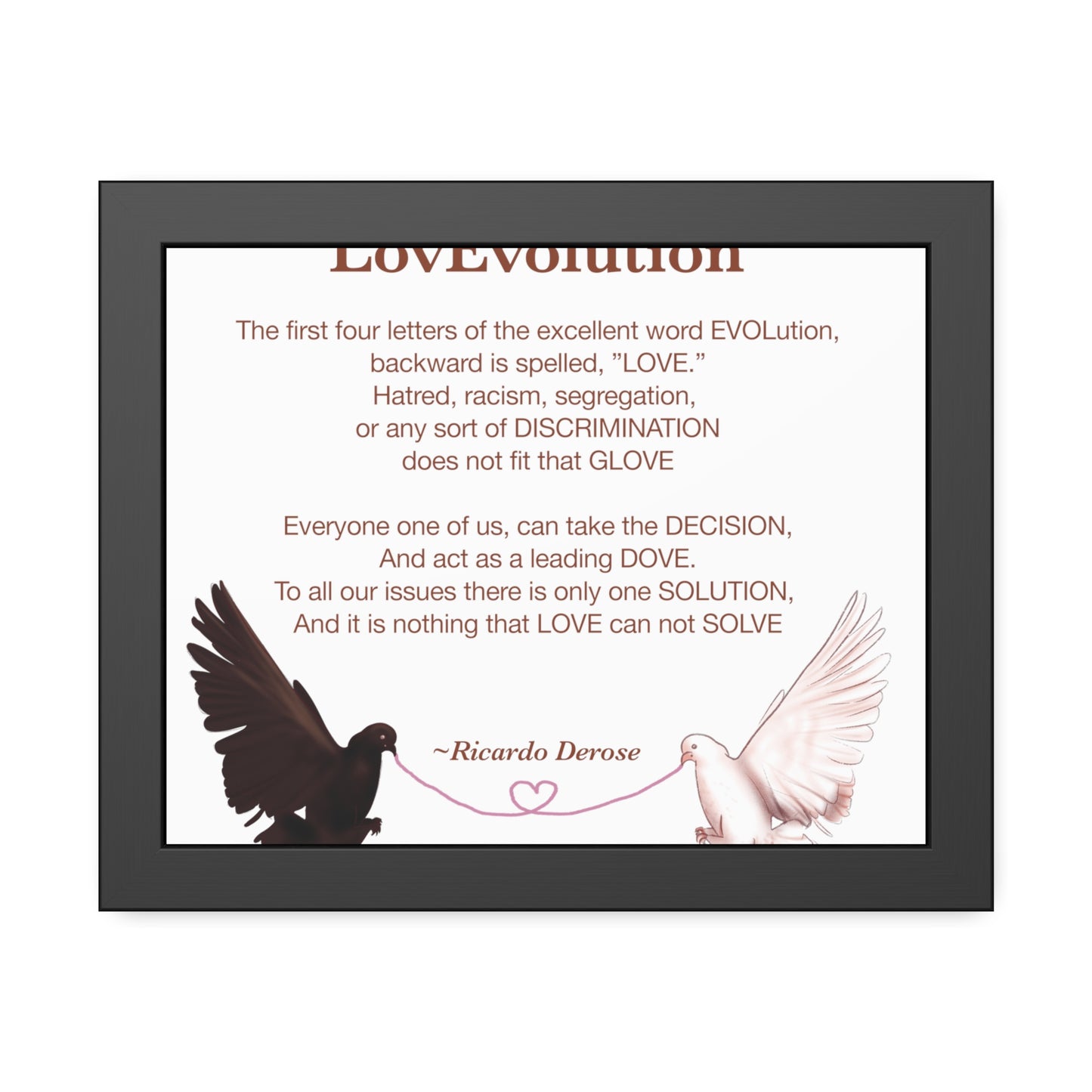 Love evolution Framed Paper Posters