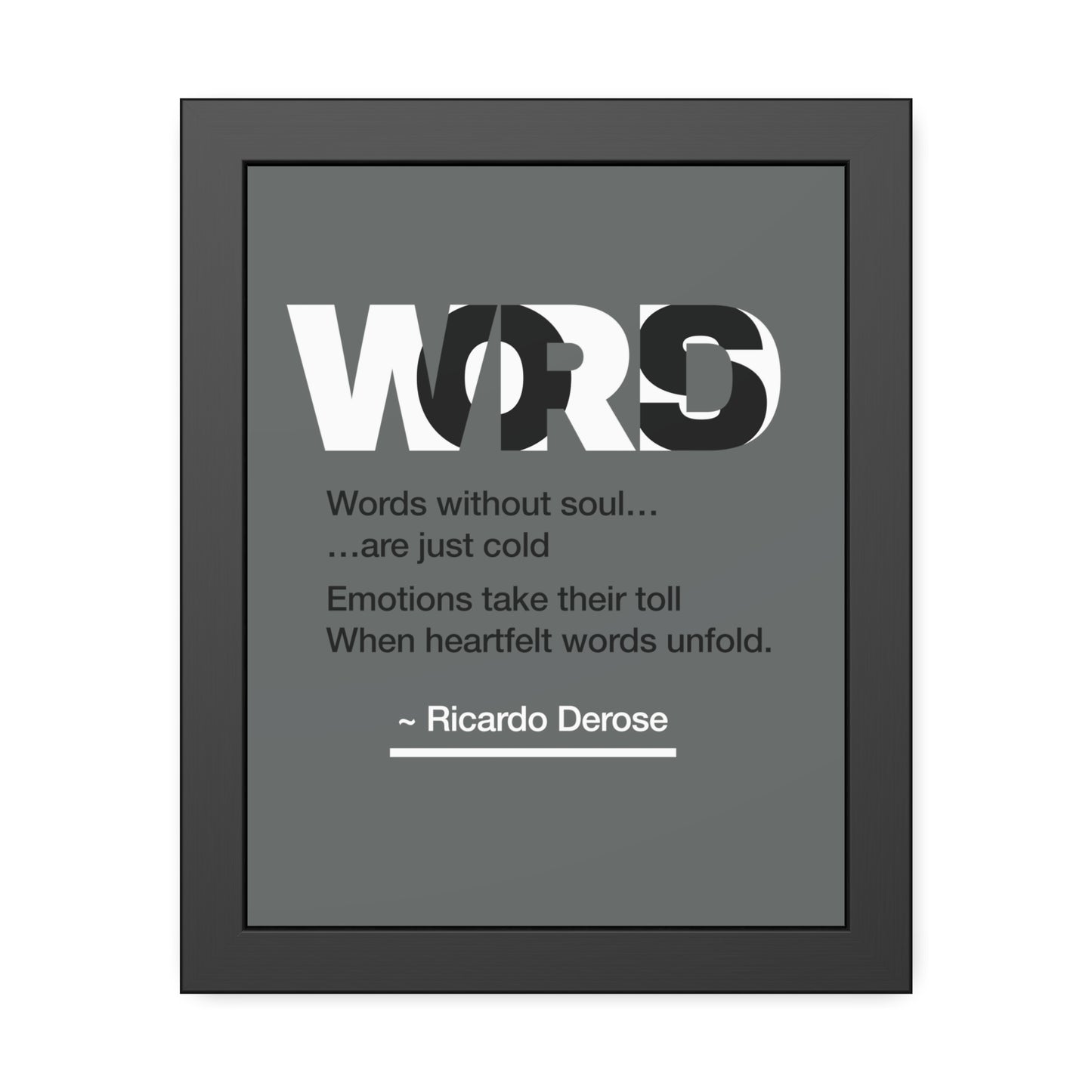 Words Framed Paper Posters