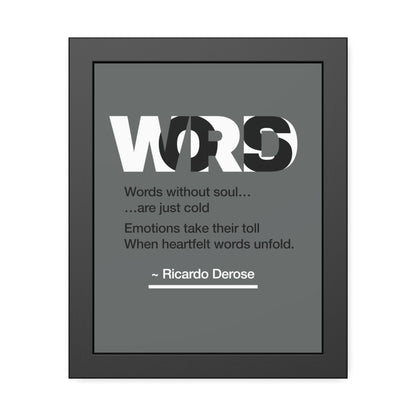 Words Framed Paper Posters