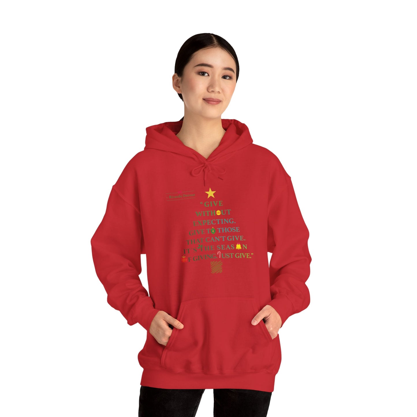 Ricardo Derose Give Without Expecting_form A Christmas Story_Unisex Heavy Blend™ Hooded Sweatshirt