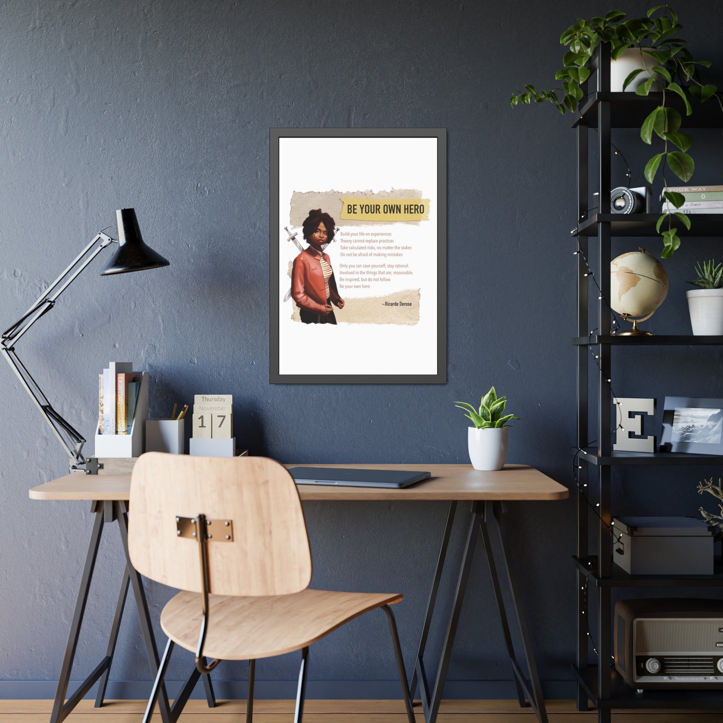 Be Your Own Hero Framed Paper Posters