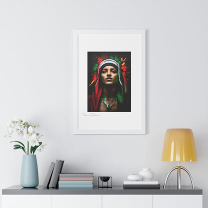 Framed Free Palestine Young Man Vertical Poster - Derose Entertainment 