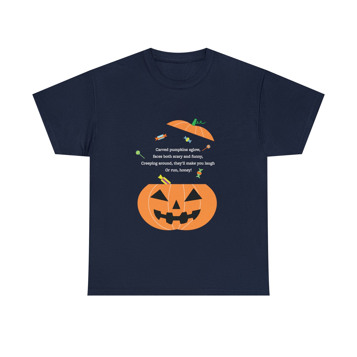 Halloween Jack o Lantern_Unisex Heavy Cotton Tee - Derose Entertainment 