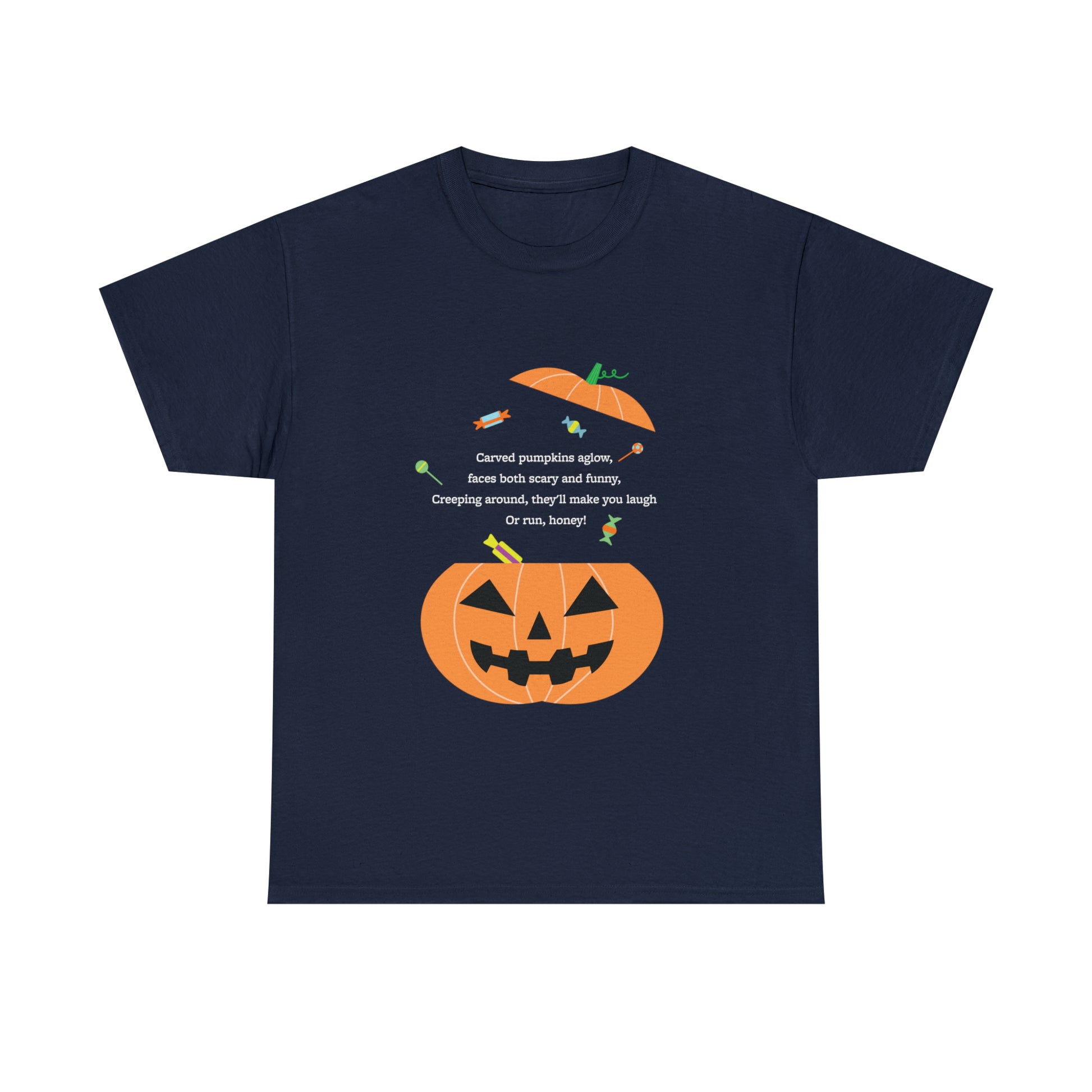 Halloween Jack o Lantern_Unisex Heavy Cotton Tee - Derose Entertainment 