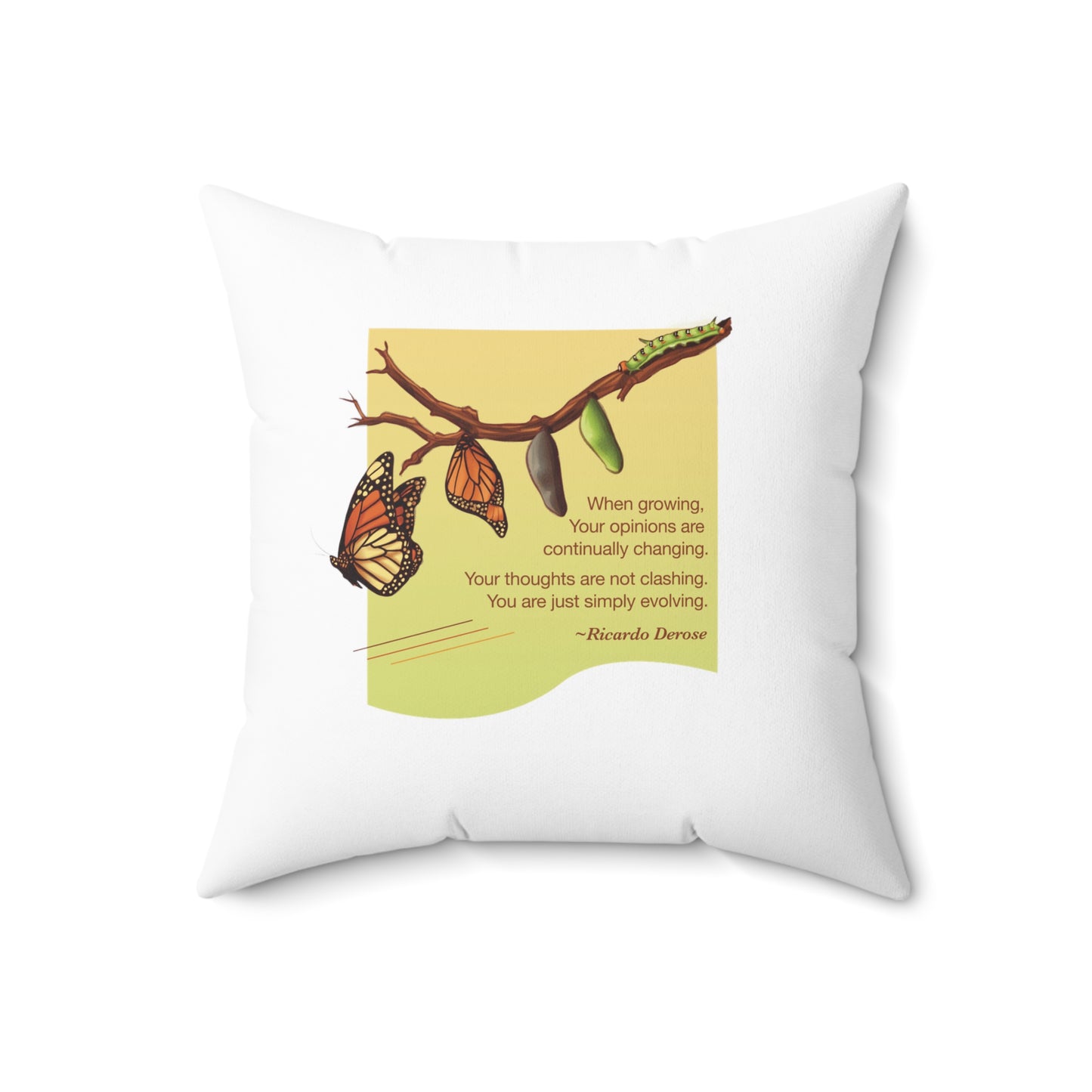 Metarmophosis 2_Spun Polyester Square Pillow