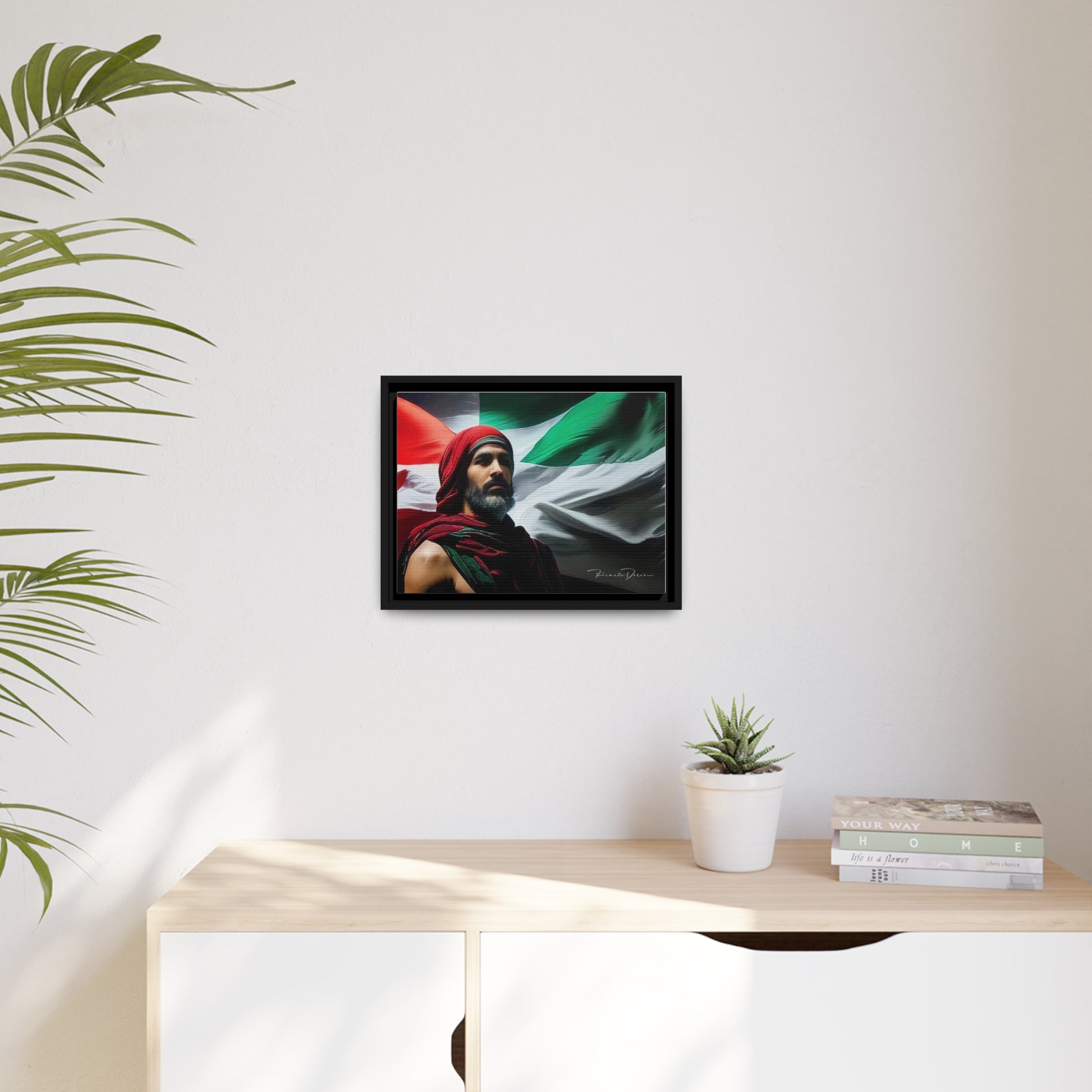 Free Palestine Matte Canvas, Black Frame - Derose Entertainment 