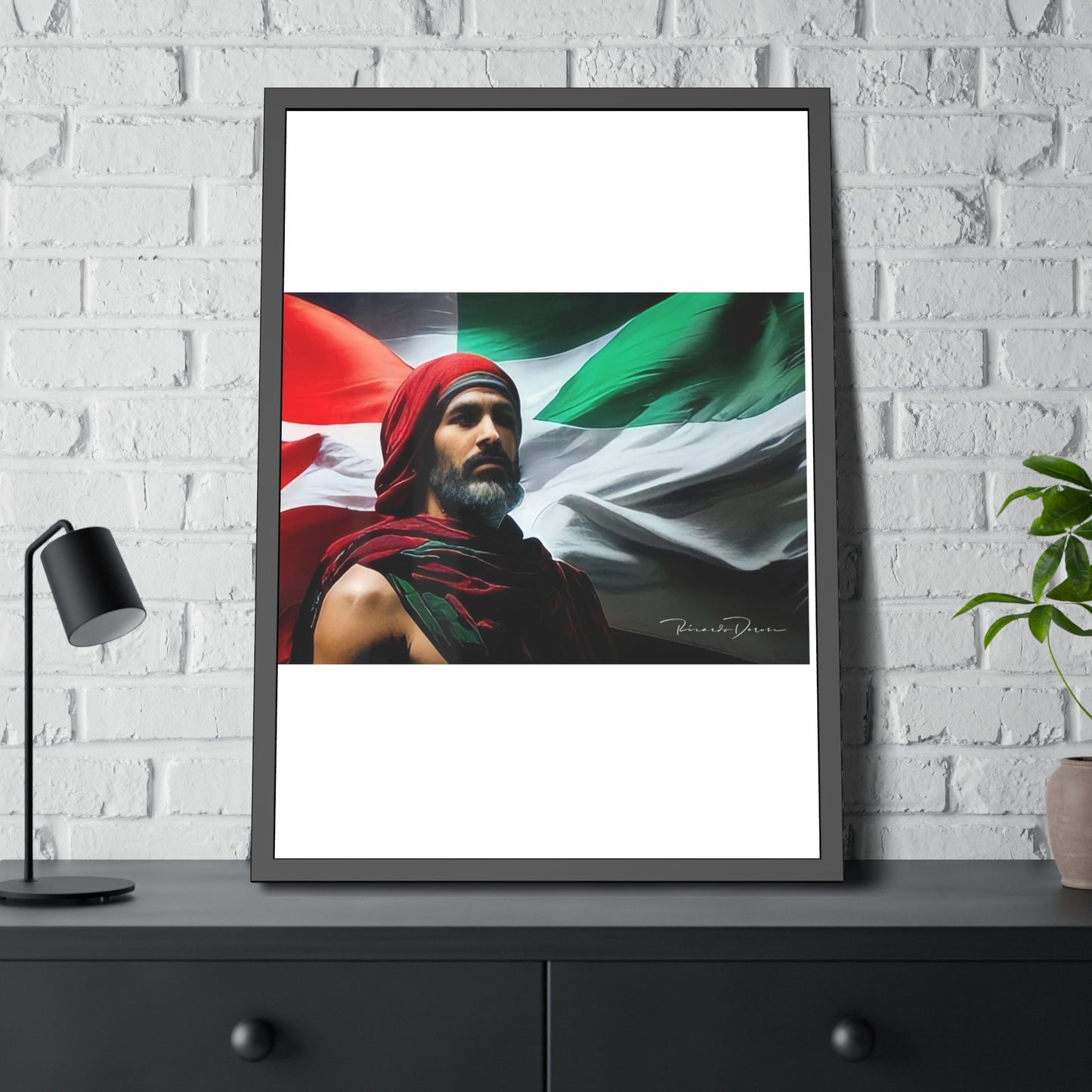 Framed Free Palestine Paper Posters