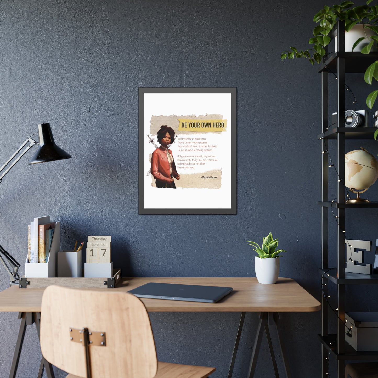 Be Your Own Hero Framed Paper Posters