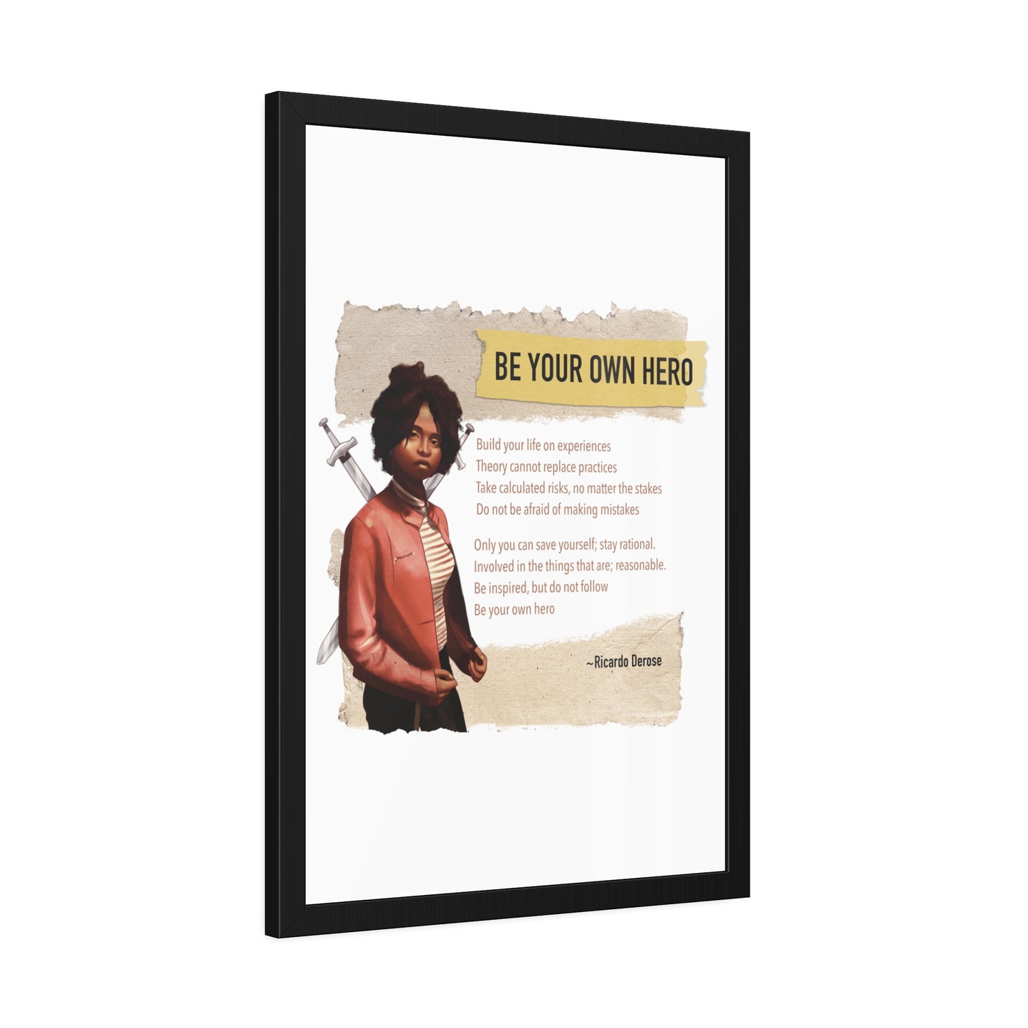 Be Your Own Hero Framed Paper Posters