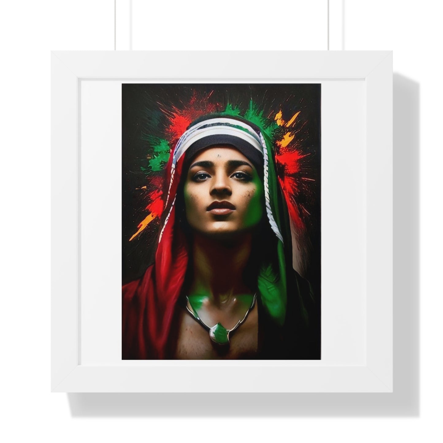 Framed Free Palestine Young Man Vertical Poster - Derose Entertainment 