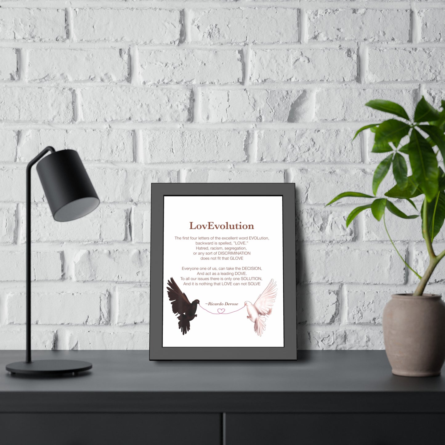 Love evolution Framed Paper Posters