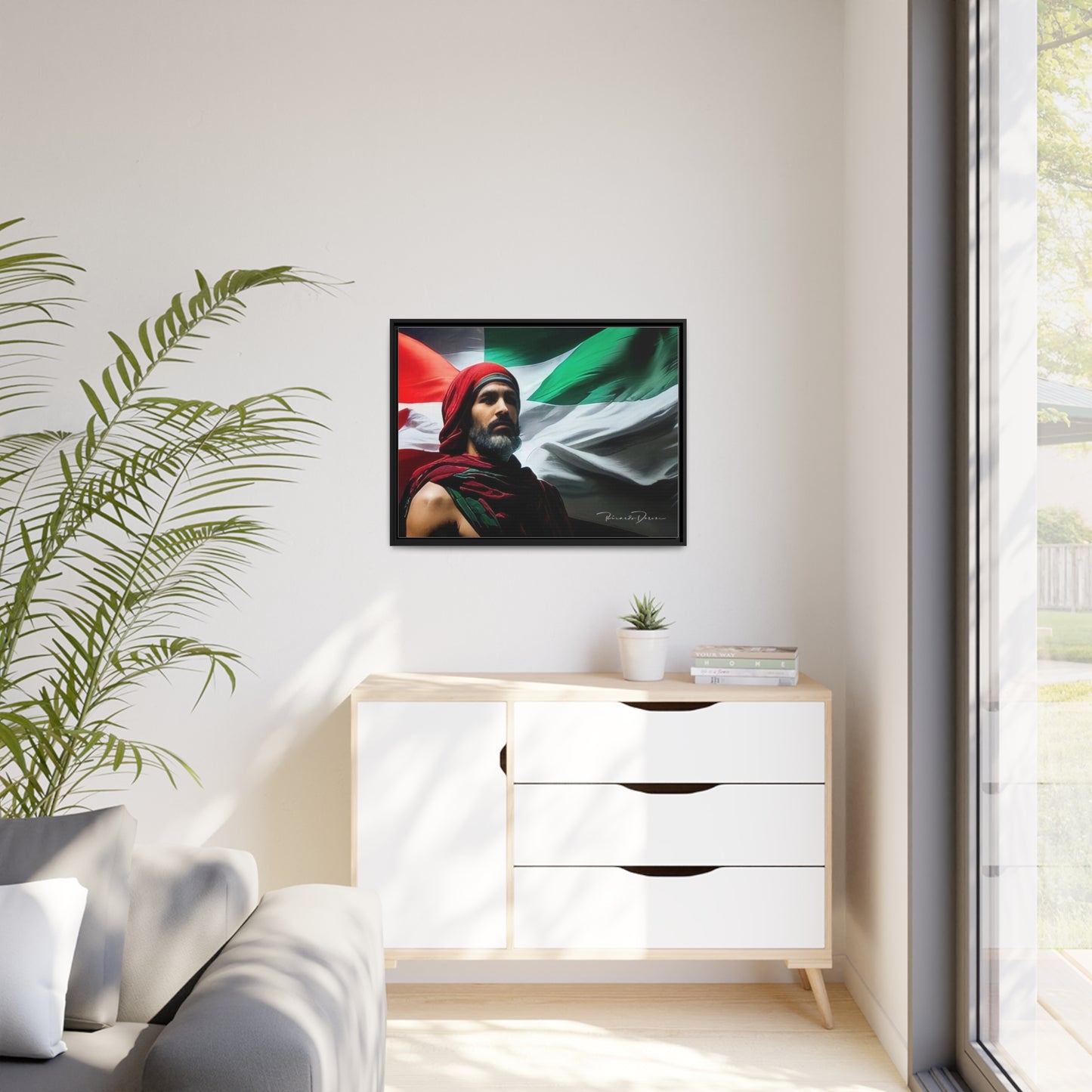 Free Palestine Matte Canvas, Black Frame - Derose Entertainment 