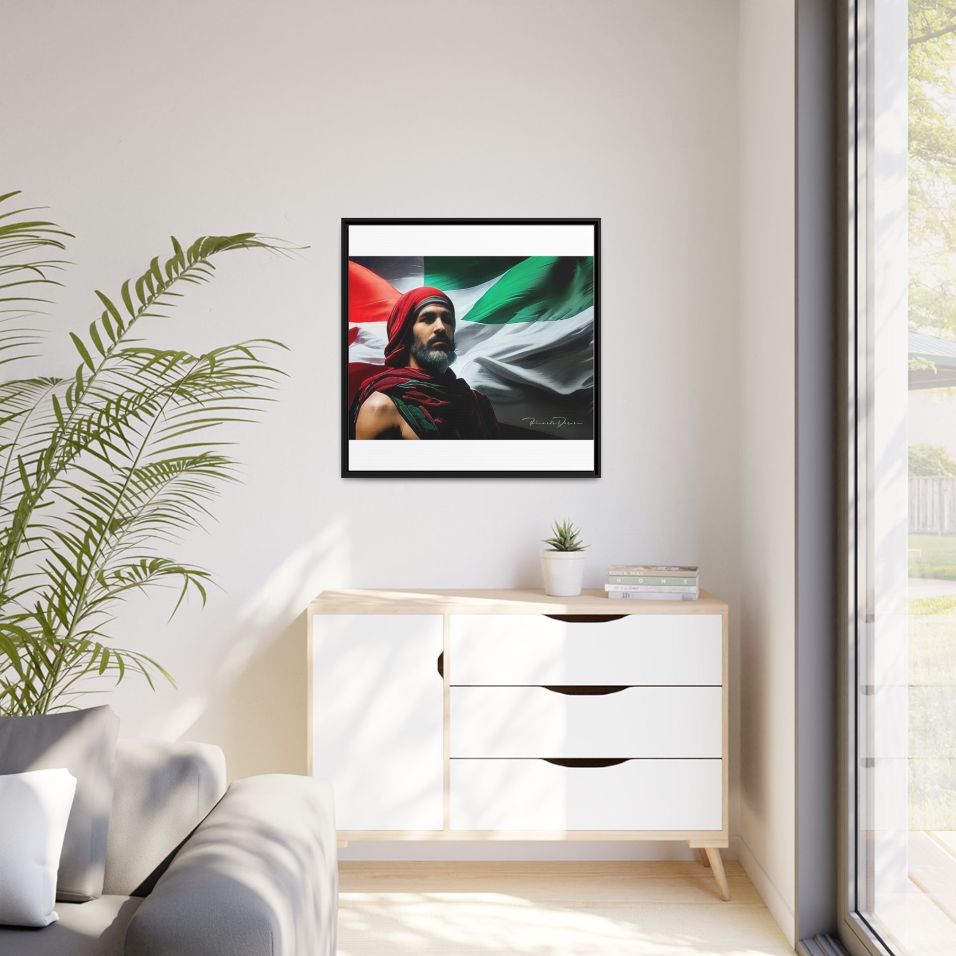 Free Palestine Matte Canvas, Black Frame - Derose Entertainment 