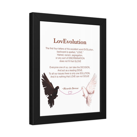 Ricardo Derose Love evolution Framed Paper Posters