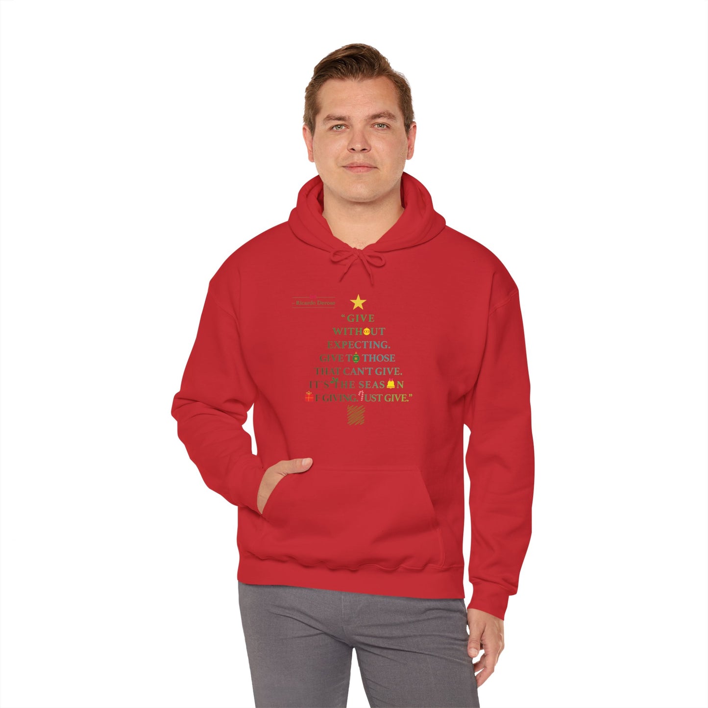 Ricardo Derose Give Without Expecting_form A Christmas Story_Unisex Heavy Blend™ Hooded Sweatshirt