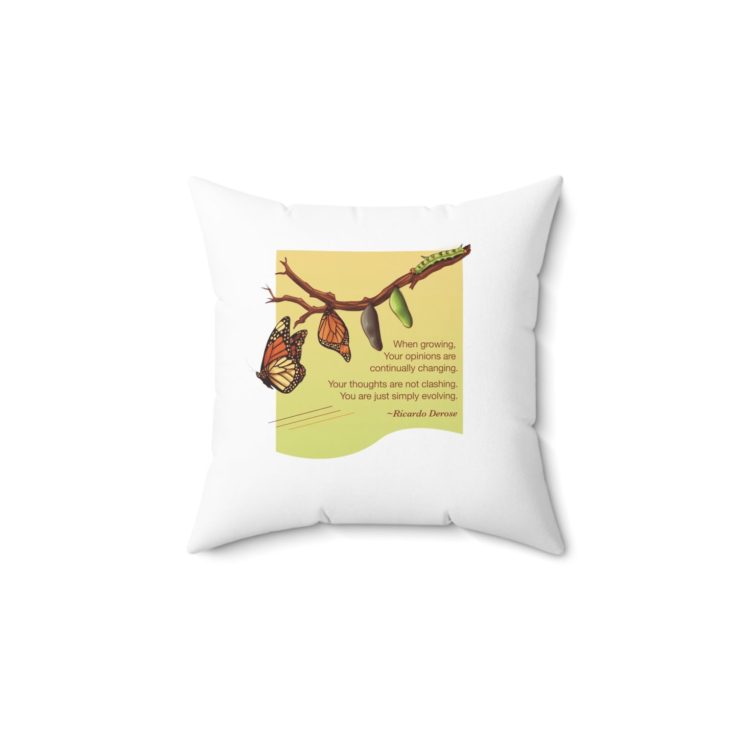 Metarmophosis 2_Spun Polyester Square Pillow
