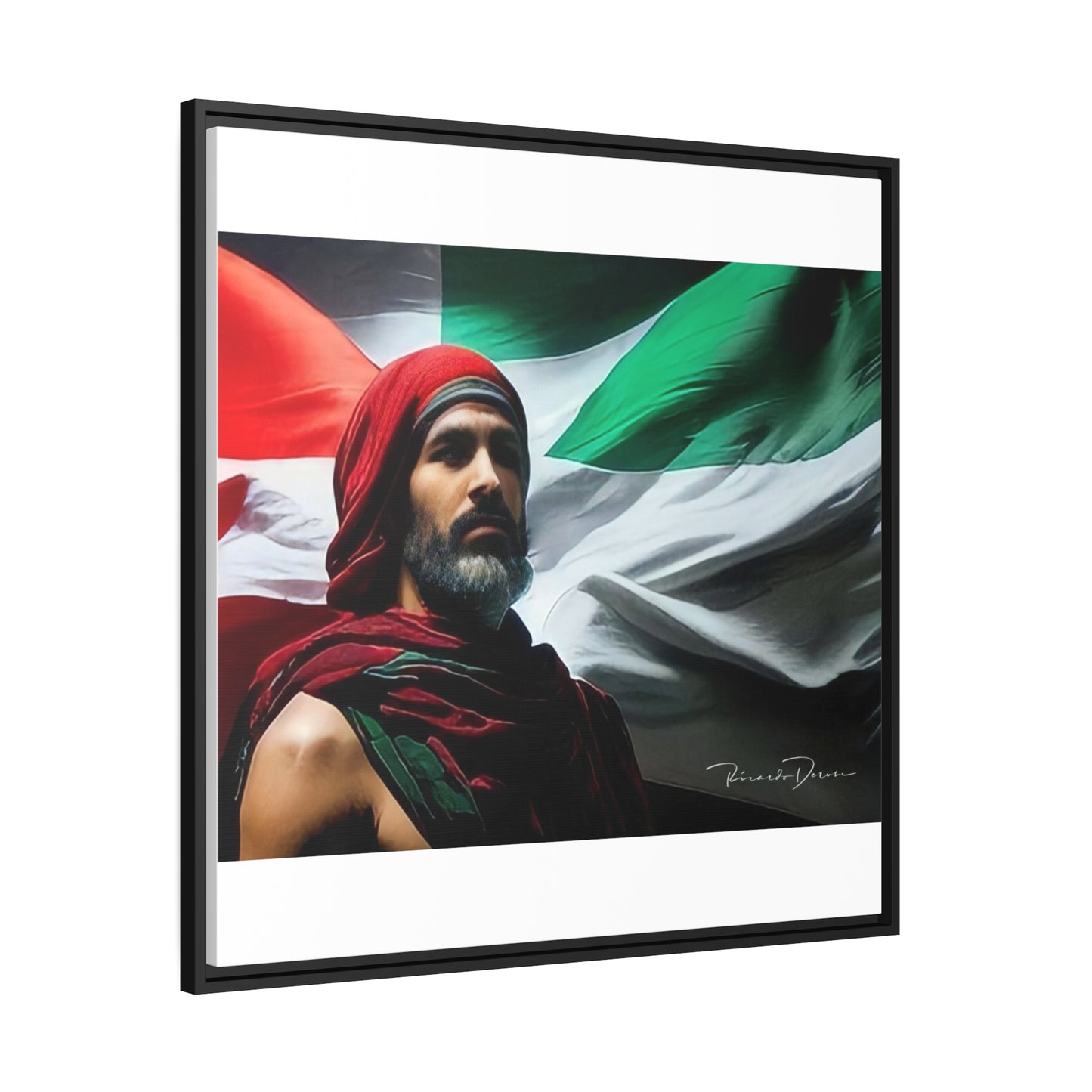 Free Palestine Matte Canvas, Black Frame - Derose Entertainment 