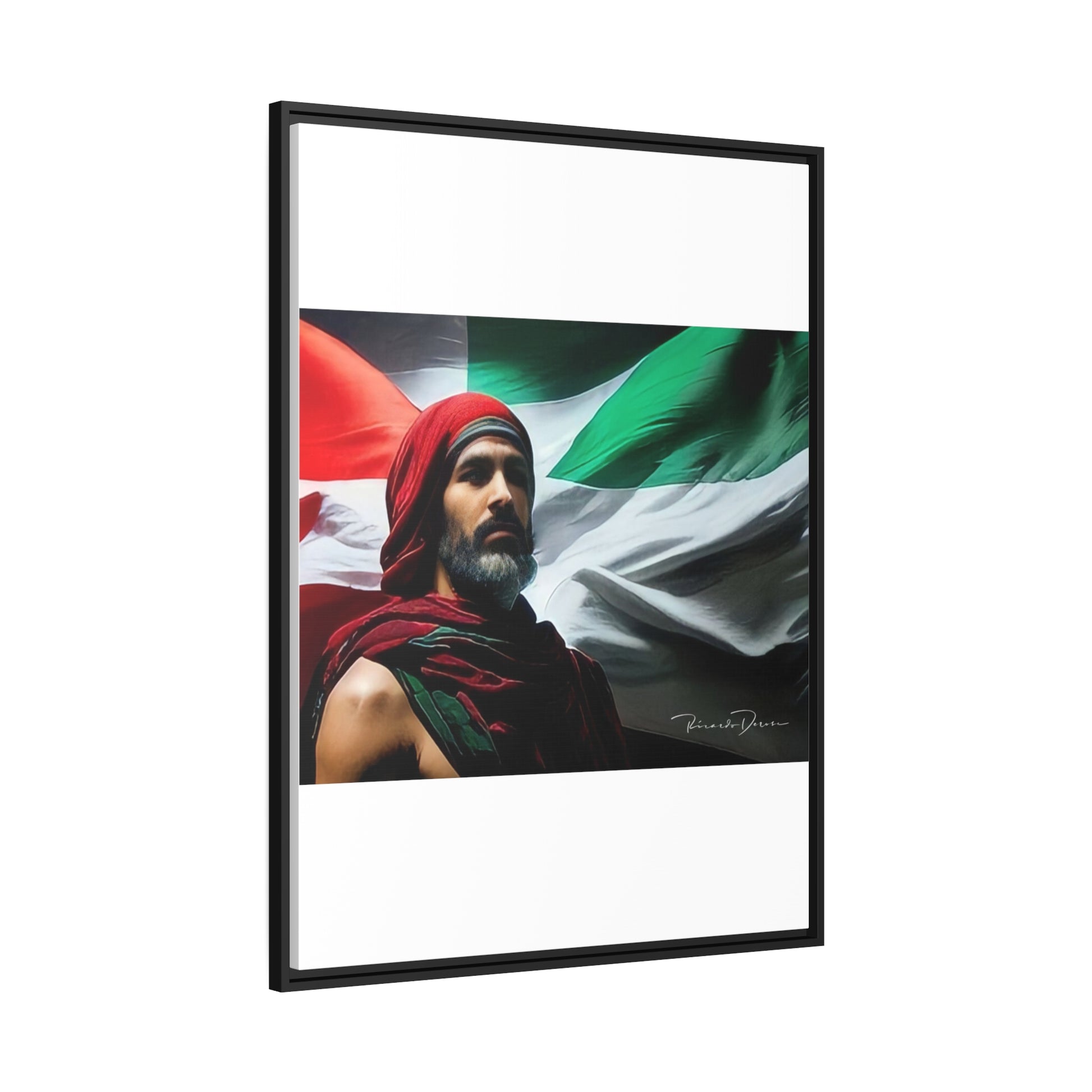 Free Palestine Matte Canvas, Black Frame - Derose Entertainment 