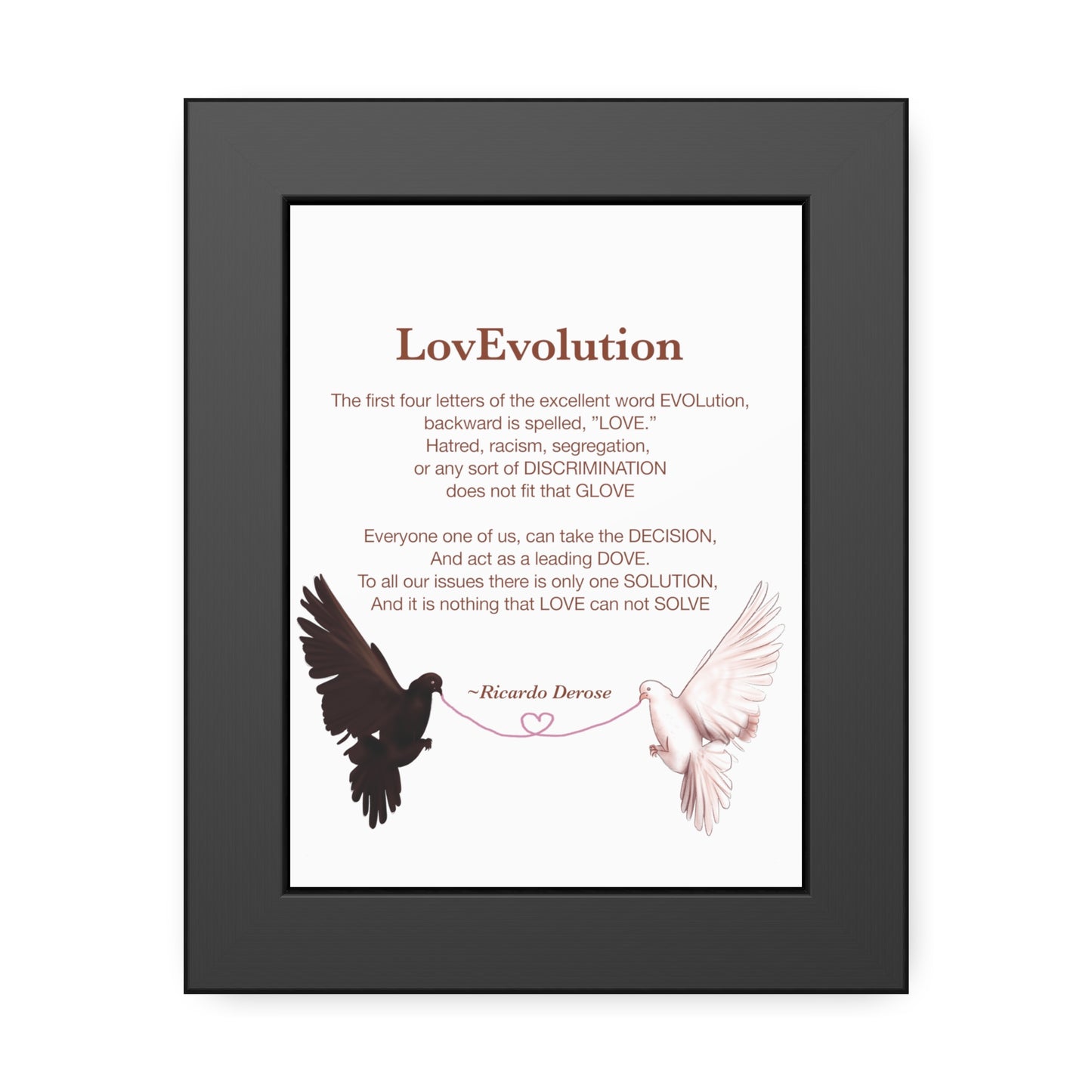 Love evolution Framed Paper Posters