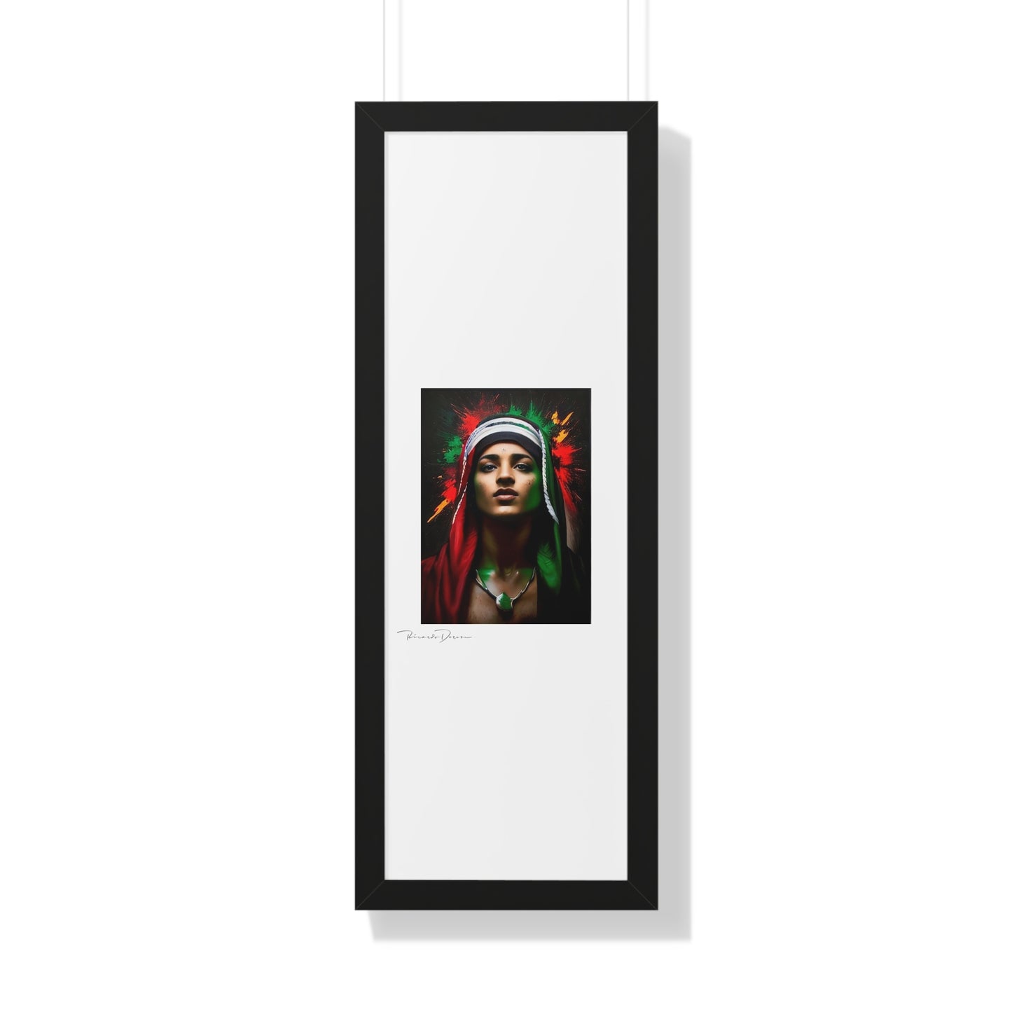 Framed Free Palestine Young Man Vertical Poster - Derose Entertainment 