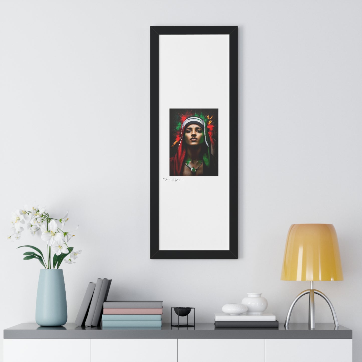 Framed Free Palestine Young Man Vertical Poster - Derose Entertainment 