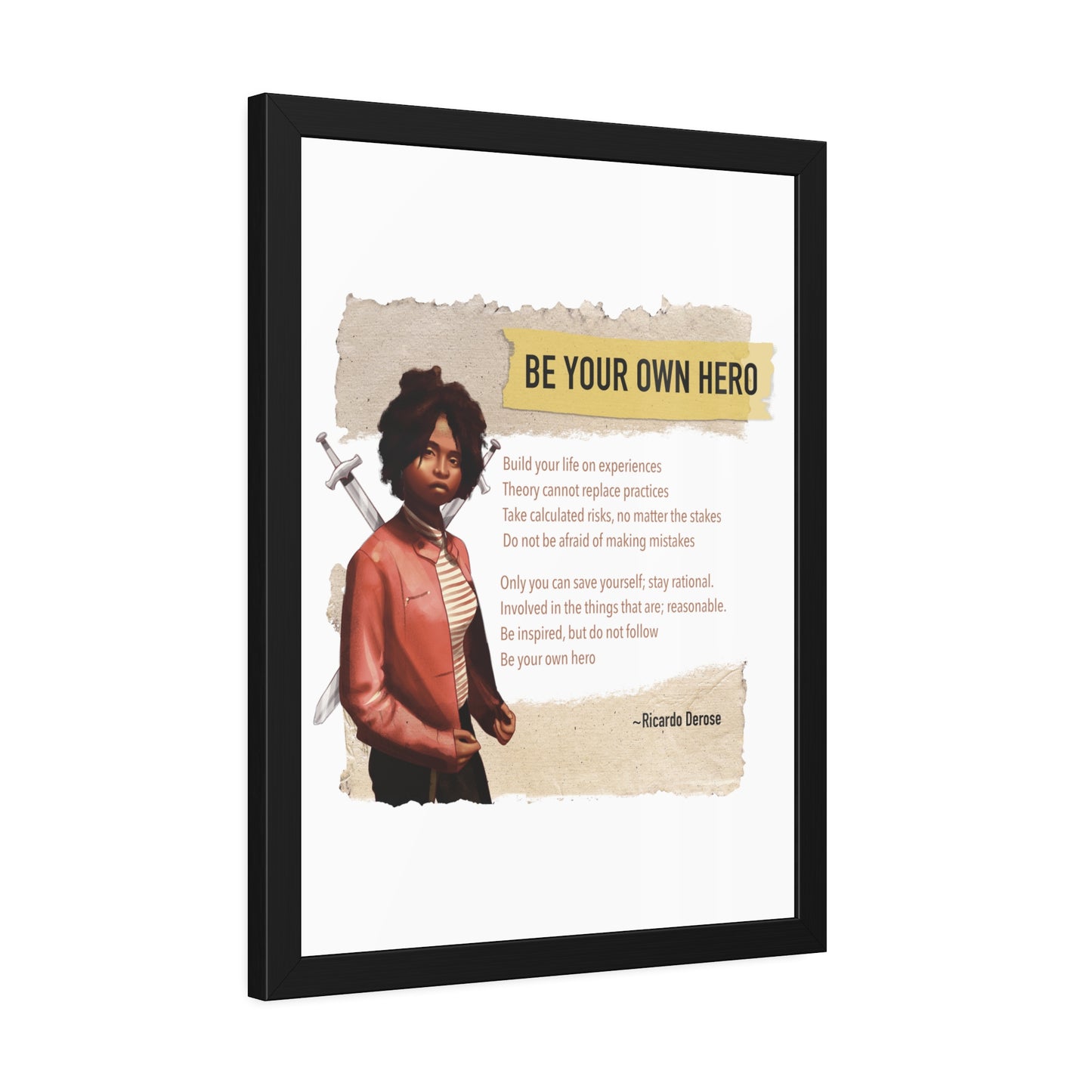 Be Your Own Hero Framed Paper Posters