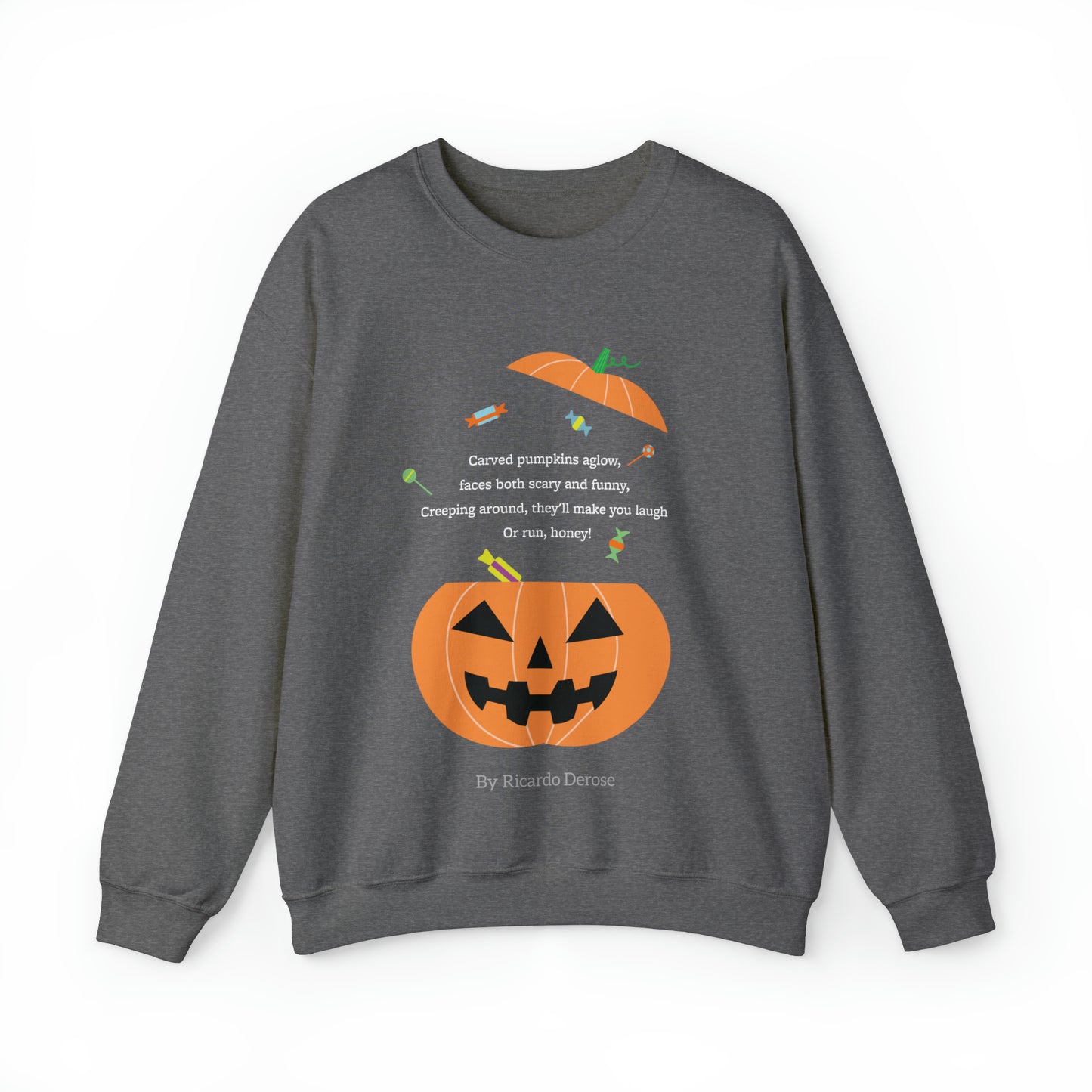 Halloween Jack o Lantern_Unisex Heavy Blend™ Crewneck Sweatshirt - Derose Entertainment 