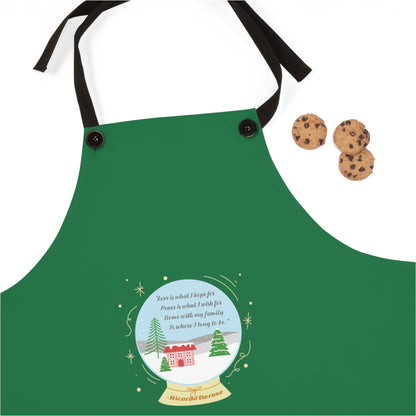 Christmas_Wish for Peace_GREEN_Apron (AOP)