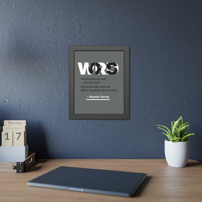 Words Framed Paper Posters