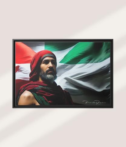 Free Palestine Matte Canvas, Black Frame - Derose Entertainment 