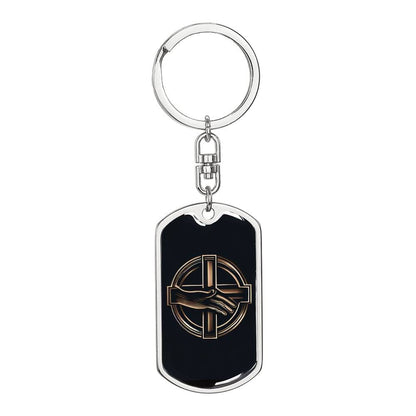 Kindness Symbol Dog Tag Key Chain Holder