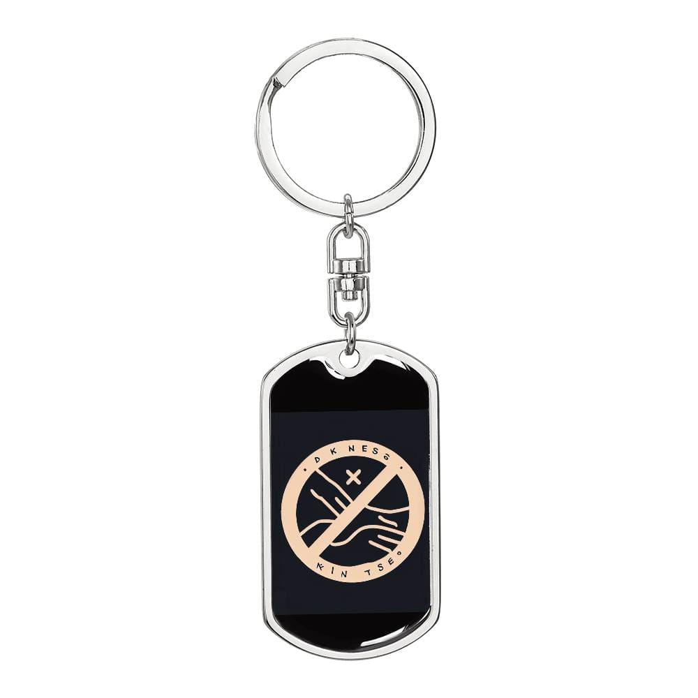 Kindness Symbol Dog Tag Key Chain Holder