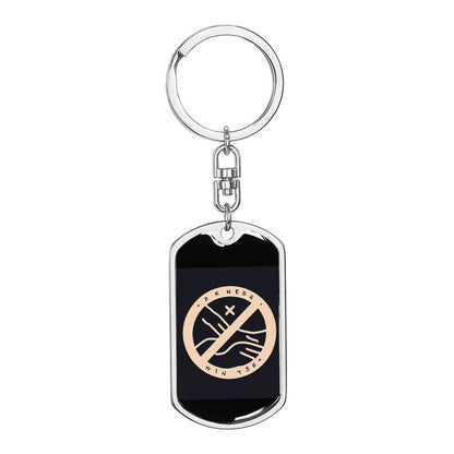 Kindness Symbol Dog Tag Key Chain Holder