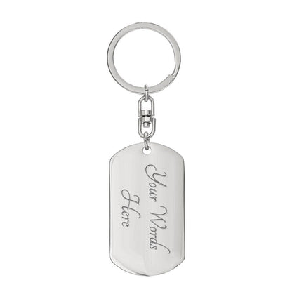 Kindness Symbol Dog Tag Key Chain Holder