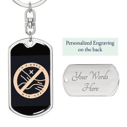 Kindness Symbol Dog Tag Key Chain Holder