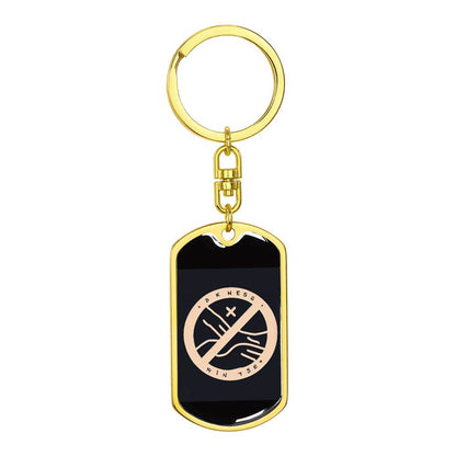 Kindness Symbol Dog Tag Key Chain Holder