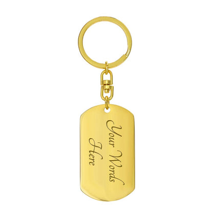 Kindness Symbol Dog Tag Key Chain Holder