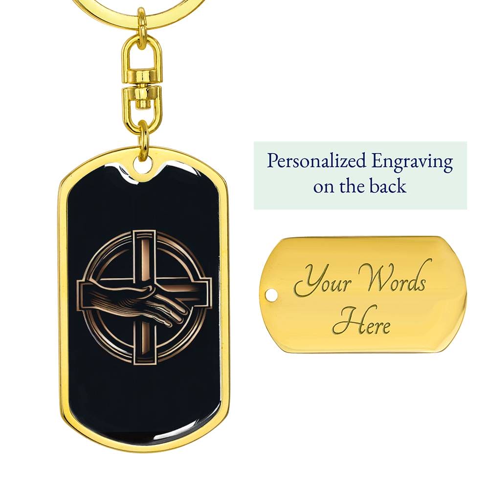 Kindness Symbol Dog Tag Key Chain Holder