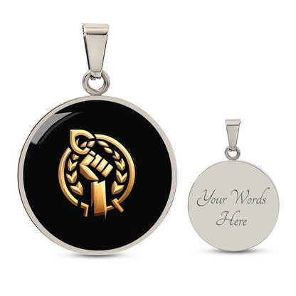 Perseverance Symbol Circle Necklace