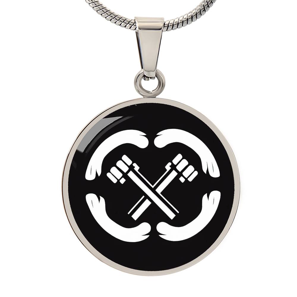 Ricardo Derose Strength Symbol Circle Necklace