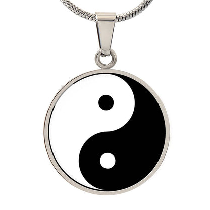 Ying Yang Symbol Circle Necklace