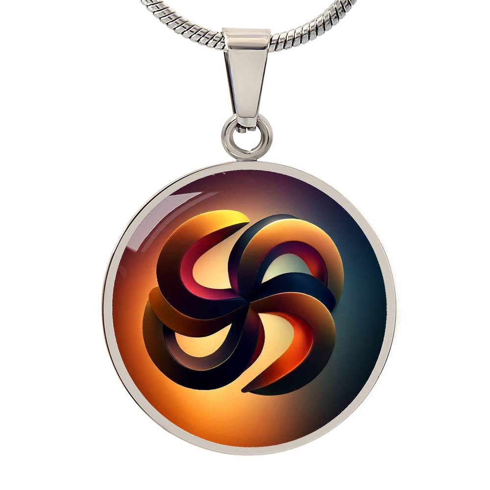 Ricardo Derose Goddess Unity Symbol Circle Necklace